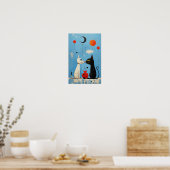 Katzen - Katze - ein Joan Miró Inspiriert Grafik Poster (Küche)