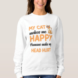 Katzen Katze Katze Lover Pet Kätzchen Tiere Sonnen Sweatshirt