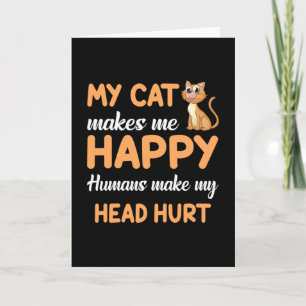 Katzen Katze Katze Lover Pet Kitten Niedliches Son Karte