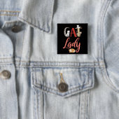 Katzen - Katze Lady Cat Lover Button (Beispiel)