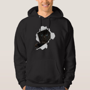 Katzen Katzen Blackcats Torn Cloud Kitten Hoodie