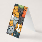 Katzen Katzen Haustiere Faltblätter Lesezeichen Bo Visitenkarten (Rückseite)