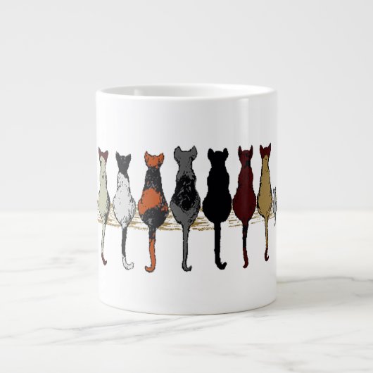 Katzen, Katzen, Katzen und Kitten Jumbo-Tasse (Vorderseite)