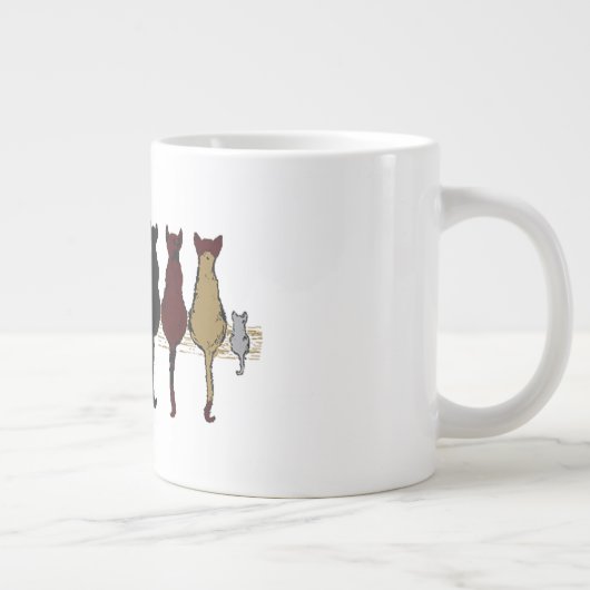 Katzen, Katzen, Katzen und Kitten Jumbo-Tasse (Rechts)