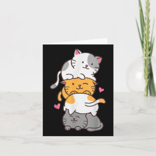 Katzen Katzen Niedlich Kitty Pile Anime Kawaii Nek Karte