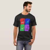 Katzen Katzen Pop Kunst T-Shirt (Vorne ganz)