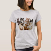 Katzen, Katzen und Katzen T-Shirt (Vorderseite)