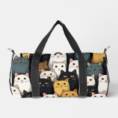 Katzen Katzen und mehr Katzen Muster Duffle Bag (Vorderseite)