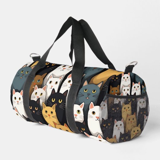 Katzen Katzen und mehr Katzen Muster Duffle Bag (Rechte Ecke)
