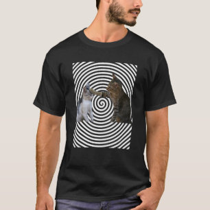Katzen Katzenkätzchen Hauskatze Psychokinese Hypno T-Shirt