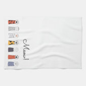 Katzen Katzenpaws Black Meow Pet Liebhaber Geschirrtuch (Horizontal)