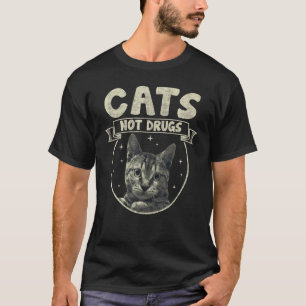 Katzen Keine Drogen Katzenliebhaber Tabby T-Shirt