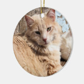 Katzen Keramik Ornament (Links)