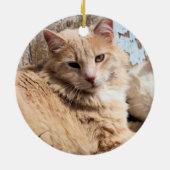 Katzen Keramik Ornament (Hinten)