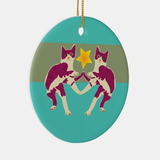 Katzen Keramikornament (Rechts)