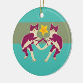 Katzen Keramikornament (Links)
