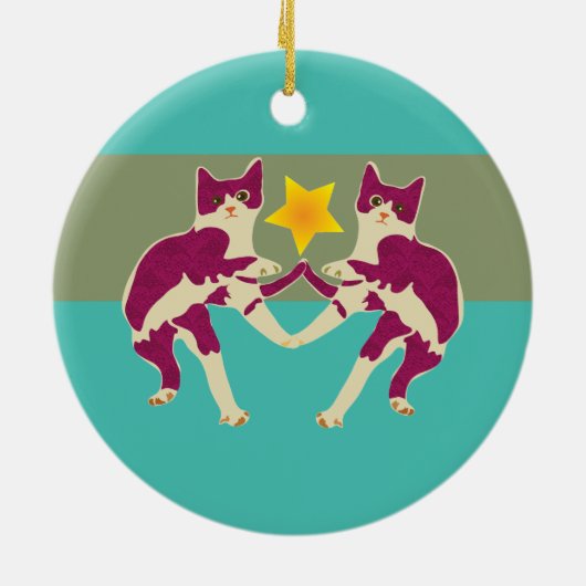 Katzen Keramikornament (Hinten)