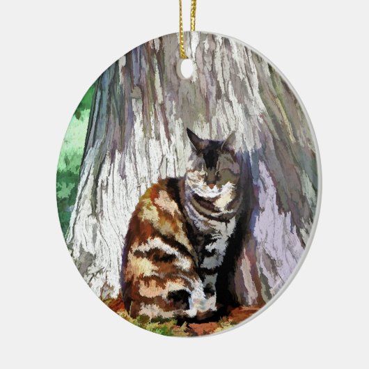 KATZEN KERAMIKORNAMENT (Links)