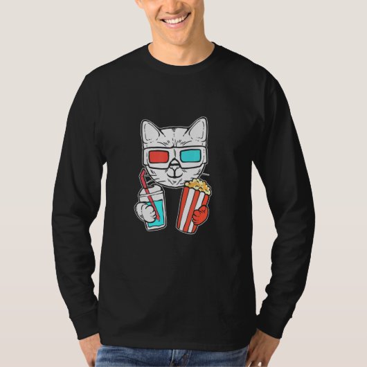 Katzen Kino Feinschmecker T-Shirt (Vorderseite)