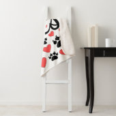 Katzen Klauen und rote Herzen Sherpadecke (Beispiel)