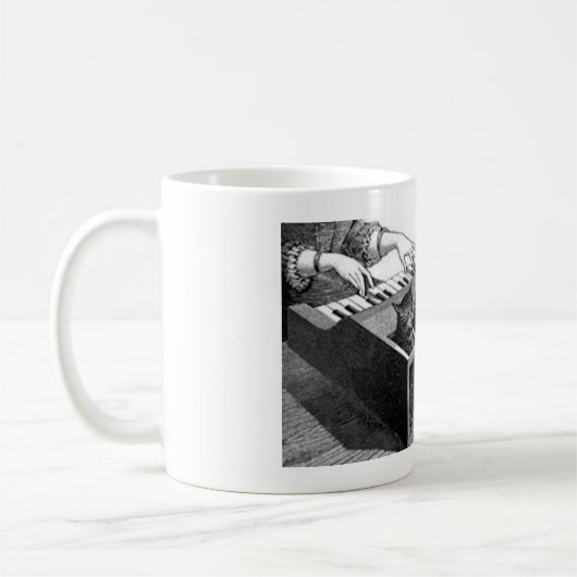 Katzen-Klavier-Tasse Kaffeetasse (Links)