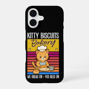 Katzen Knetbäcker Kätzchen Kekse Wir kneten sie fü iPhone 16 Hülle