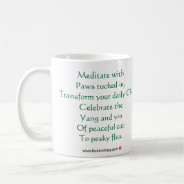 Katzen Knospe u. Tony-Meditations-Tassen-Grün Tasse