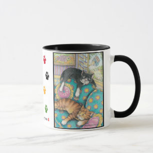 Katzen Knospe u. Tony-Nickerchen-Tasse #3 Tasse