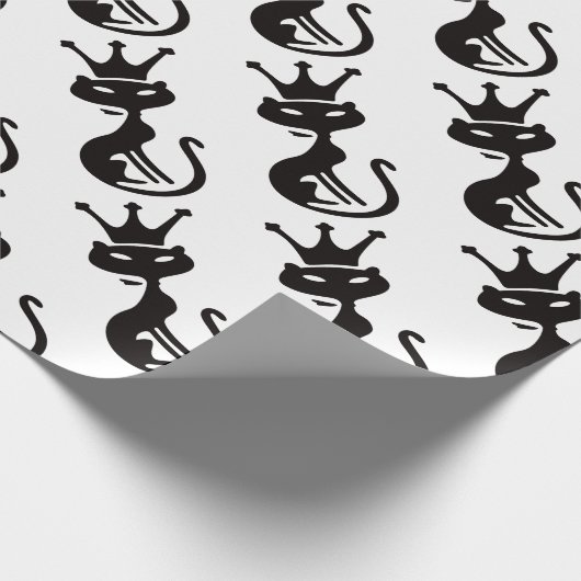Katzen-König Geschenkpapier (Ecke)