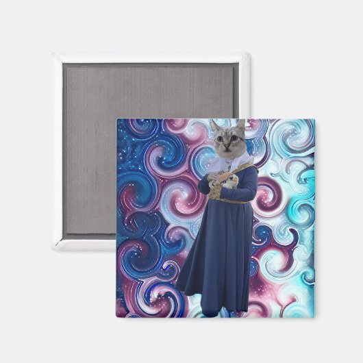 Katzen-Königin Magnet (Vorderseite/Rückseite)