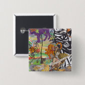 Katzen können einen Königin-Knopf betrachten Button (Vorne & Hinten)