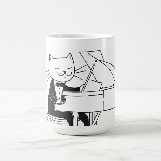 Katzen Konzertpianist TASSE (Mittel)