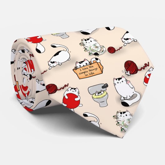 Katzen Krawatte (Gerollt)