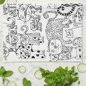 Katzen Küchentuch (Gefaltet)