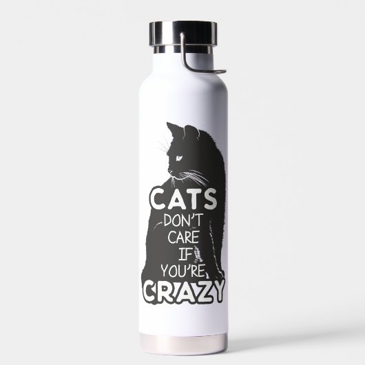 Katzen kümmern sich nicht, wenn du verrückt bist trinkflasche (Links)
