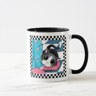 Katzen-Kunst des Katzen-Morgen-Knöchel-Wärmer-| Tasse