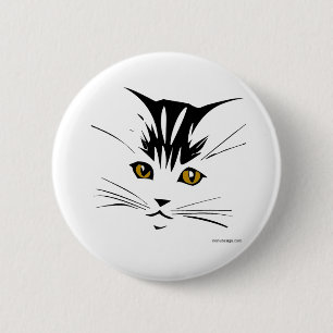Katzen-Kunst-Entwurfs-Knöpfe Button
