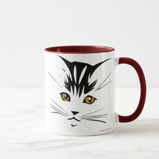 Katzen-Kunst-Entwurfs-Tassen Tasse (Rechts)