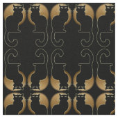 Katzen-Kunst-Gewebe-schwarze Stoff (Nahaufnahme)