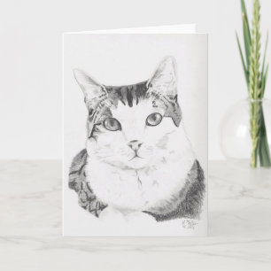 Katzen-Kunst-Gruß-Karte Feiertagskarte