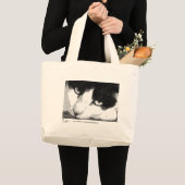 Katzen-Kunst-Taschen-Tasche Jumbo Stoffbeutel (Vorderseite (Produkt))