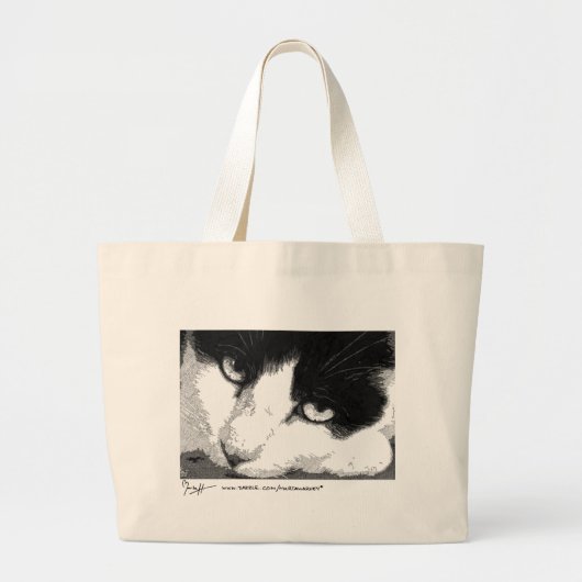 Katzen-Kunst-Taschen-Tasche Jumbo Stoffbeutel (Vorne)
