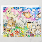 Katzen-Kunstdruck (Vorne/Hinten)