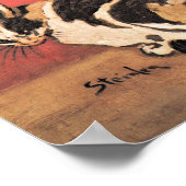 Katzen, Kunstmalerei von Theophile Steinlen Poster (Ecke)