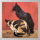 Katzen, Kunstmalerei von Theophile Steinlen Poster (Vorne)