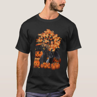 Katzen Kürbis Halloween T-Shirt