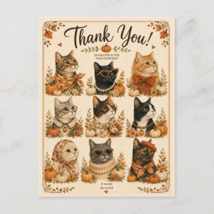 Katzen-Kürbis-Tier-Geschenk Postkarte