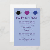 Katzen-laden mehrfarbiges Kindergeburtstag-Party Einladung (Vorne/Hinten)