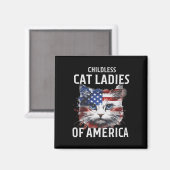 Katzen - Ladys gegen den Faschismus 1 Magnet (Vorderseite/Rückseite)
