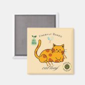Katzen-Laibchen Lustig Magnet (Vorderseite/Rückseite)